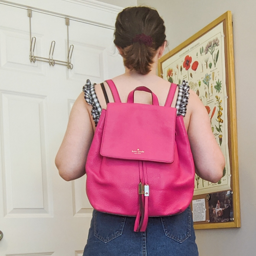 Kate Spade Pink Leather Backpack